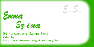 emma szina business card